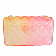 Yellow Pink Quilted Flap Mini Jelly Bag