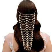 Gold and Pearl Hair Chain